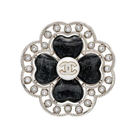 black chanel pin|Chanel pins for sale.